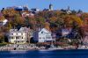 Autumn foliage surrounds the homes on Halifax's Northwest Arm.